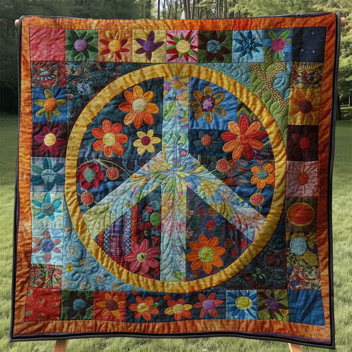 Trippy Hippie Sign WJ2707028CL Quilt