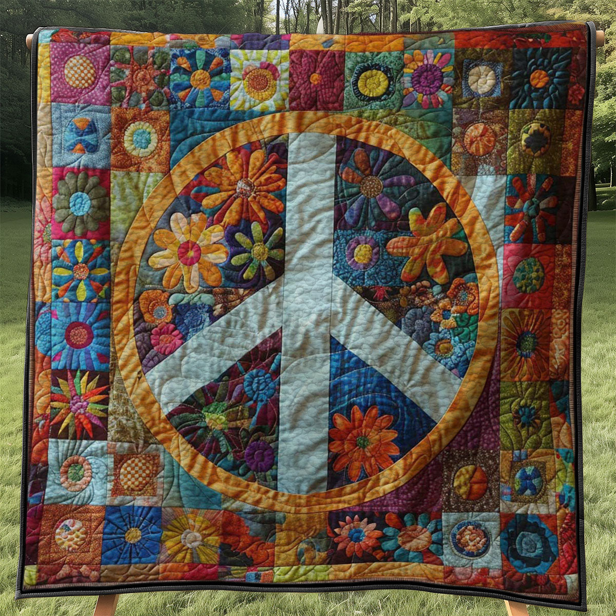 Trippy Hippie Sign WJ2707029CL Quilt