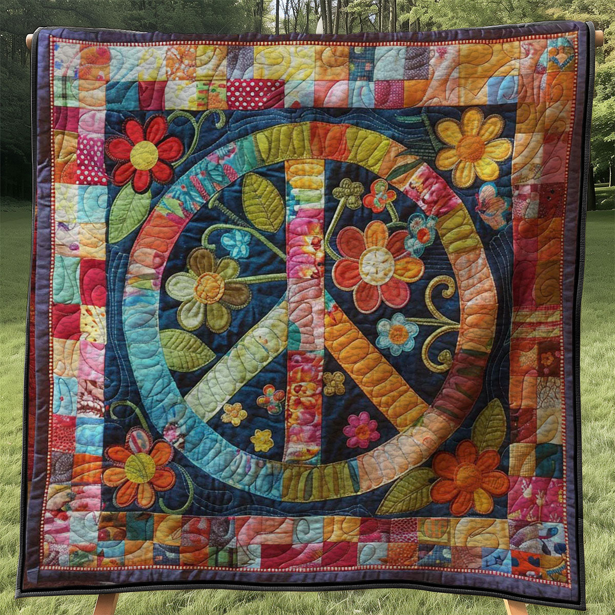 Trippy Hippie Sign WJ2707030CL Quilt