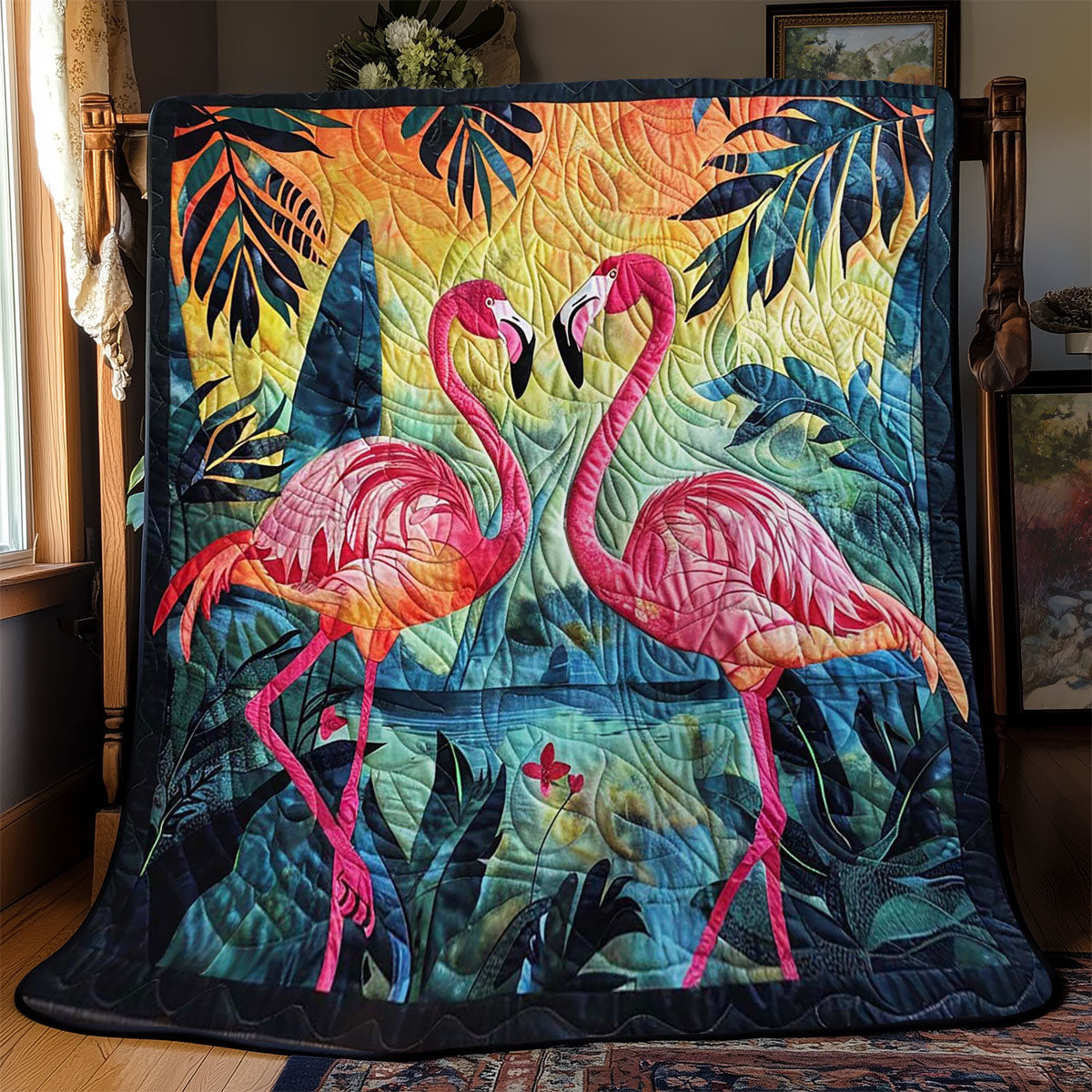 Tropical Flamingo WJ2408024CL Quilt