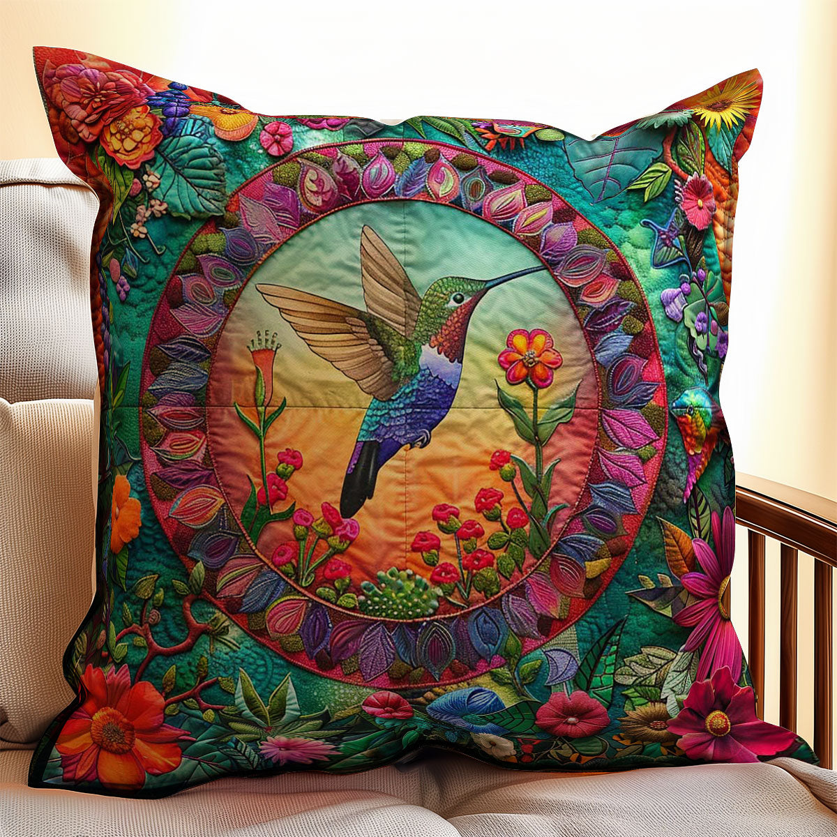 Tropical Hummingbird WJ1709045CL Quilt Pillow Case