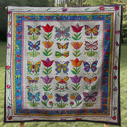 Tulip Butterflies WJ2907041CL Quilt