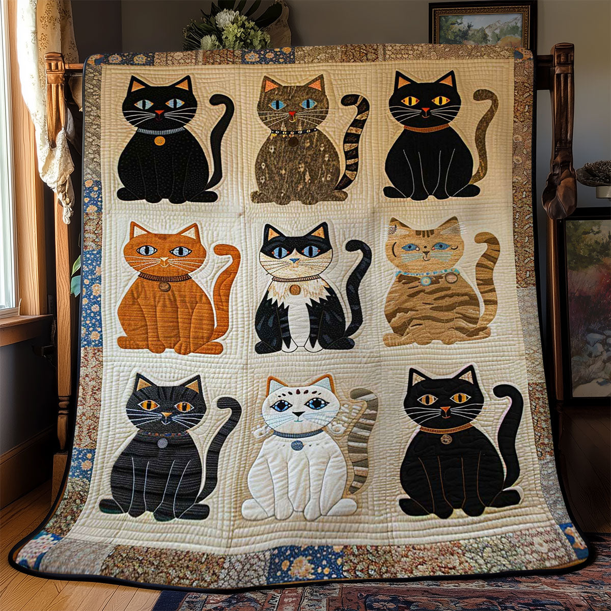 Vintage Cat WJ1009028CL Quilt