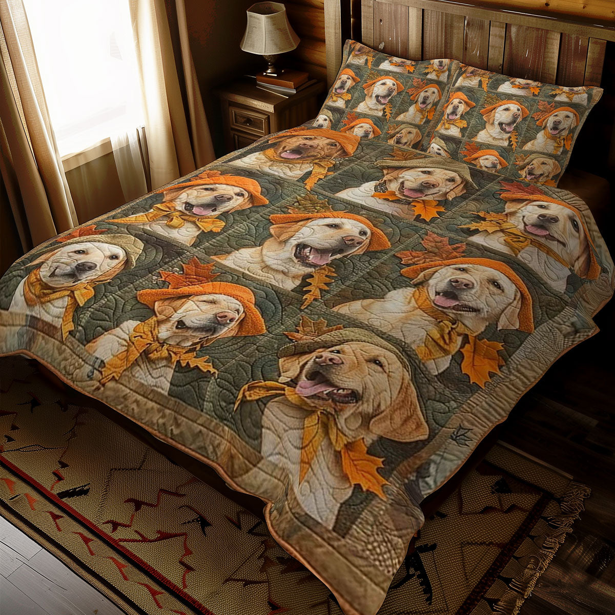 Autumn Dog WJ1508026CL Duvet Cover Set