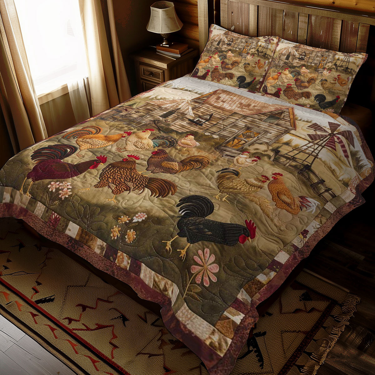 Chicken Yard WJ0908037CL Duvet Cover Set