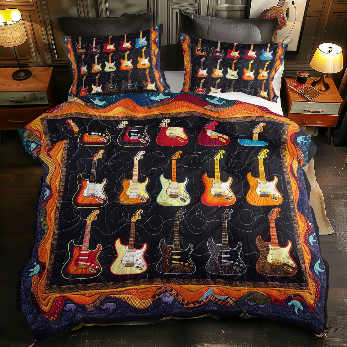 Fiery Guitar WJ1409033CL Duvet Cover Set