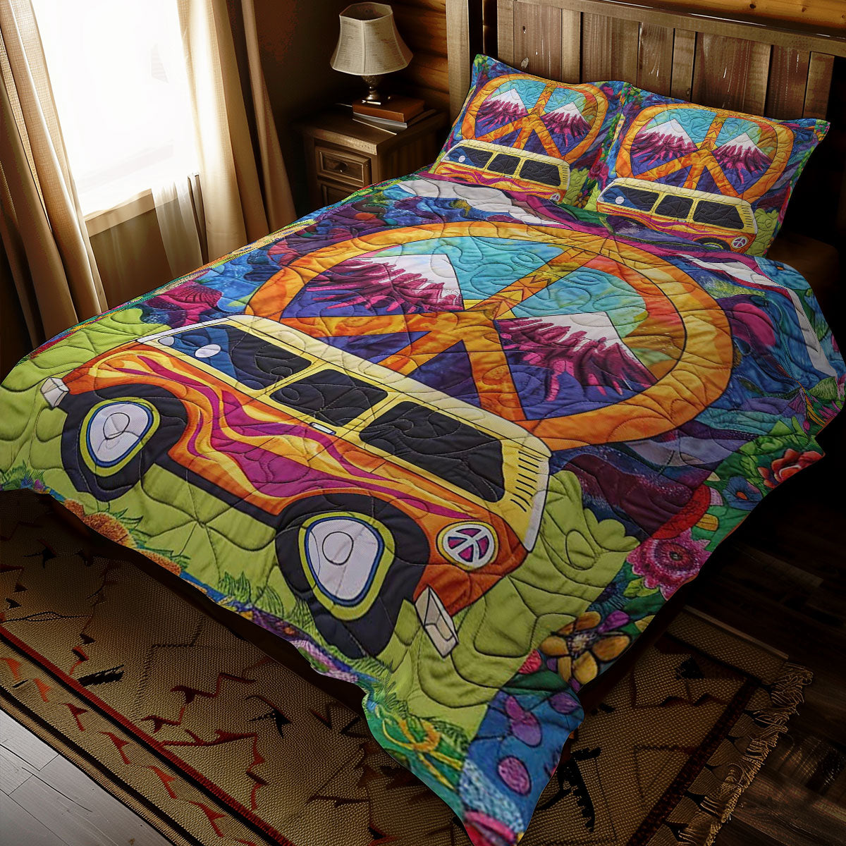 Hippie Hippy Car WJ0308041CL Duvet Cover Set