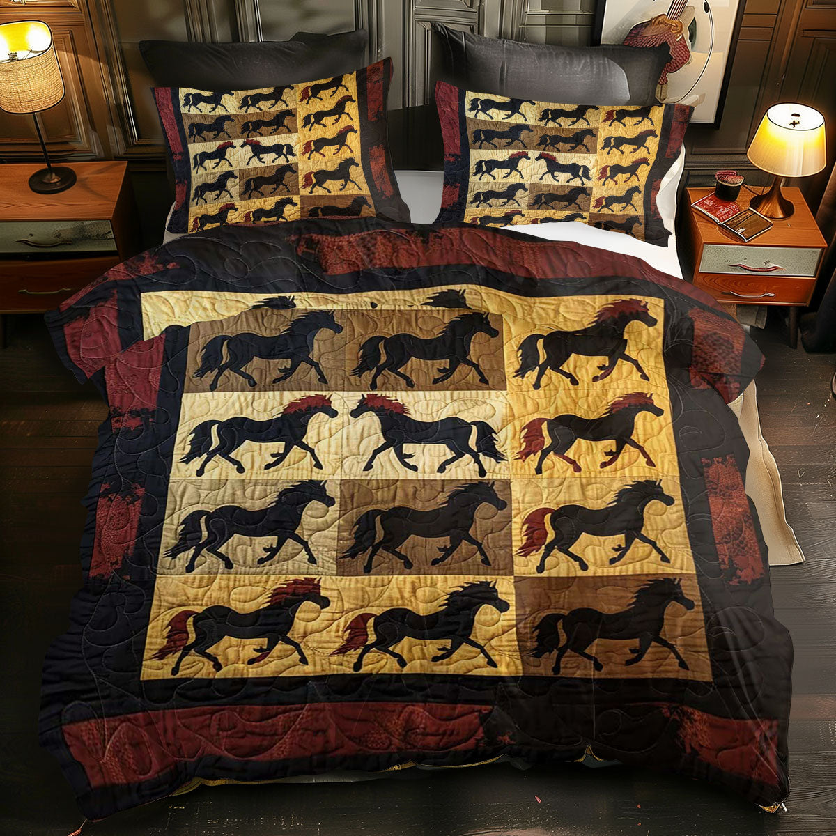 Horse Native American WJ1409035CL Duvet Cover Set