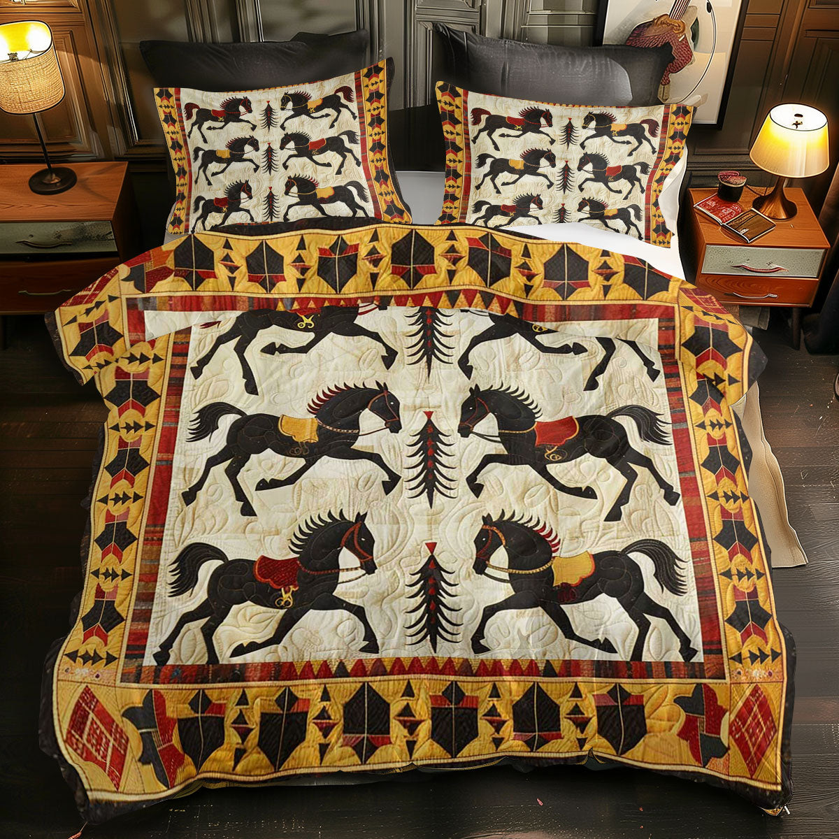 Horse Native American WJ1709031CL Duvet Cover Set