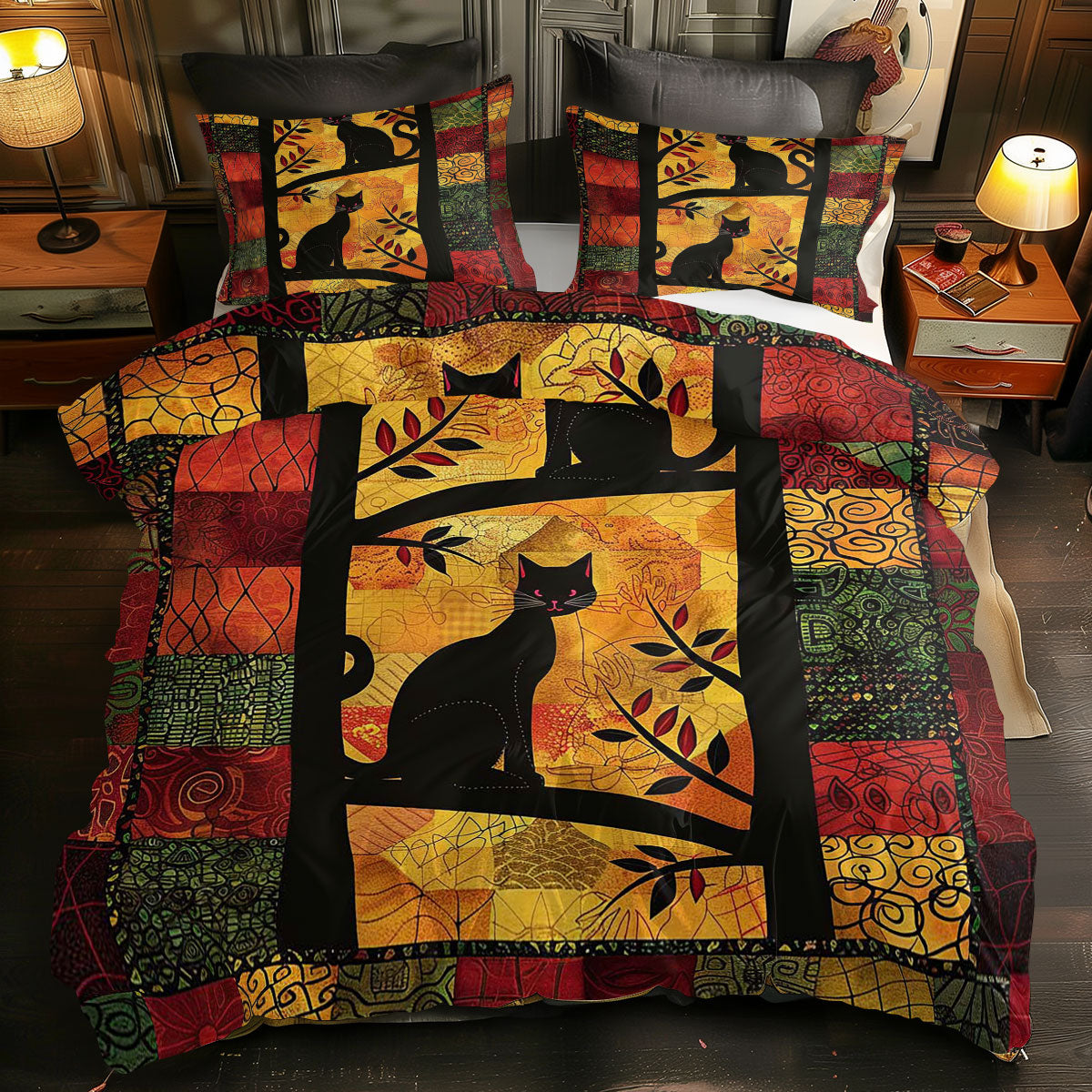 Patchwork Cats WJ1609035CL Duvet Cover Set