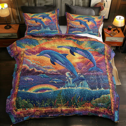 Rainbow Dolphin WJ1609036CL Duvet Cover Set