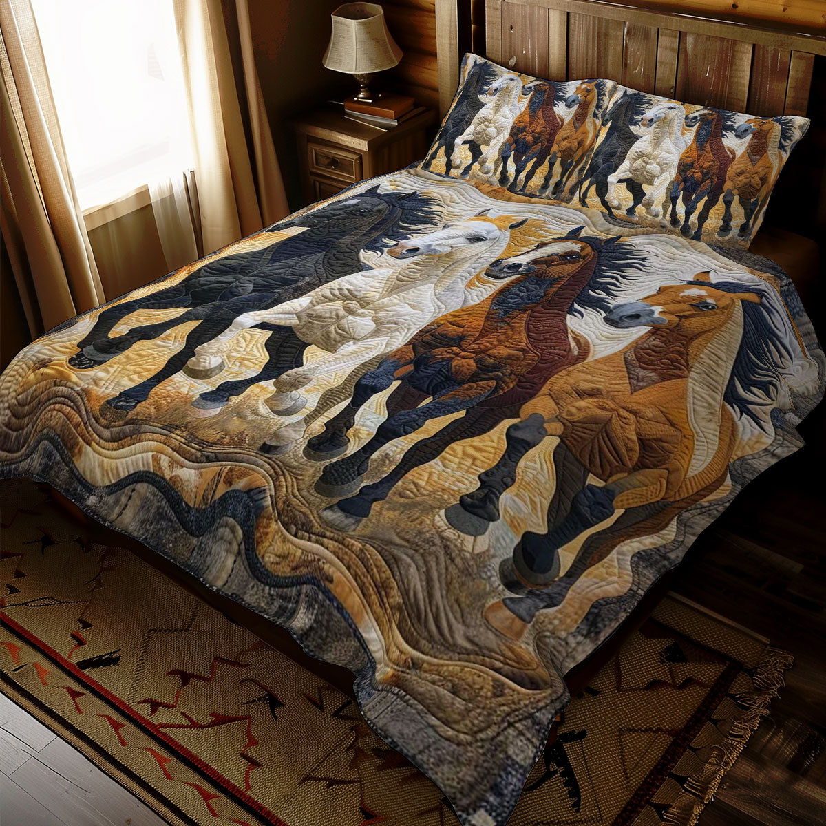 Running Horse WJ1308035CL Duvet Cover Set