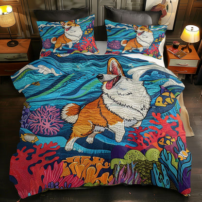 Swimming Corgi WJ1409037CL Duvet Cover Set