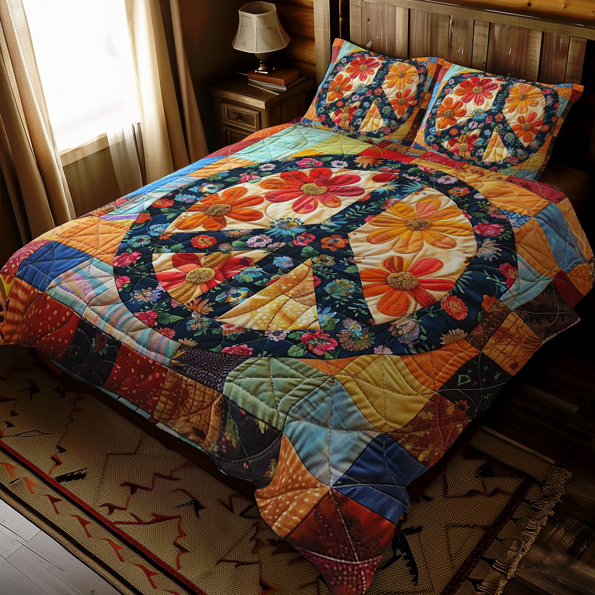 Trippy Hippie Sign WJ2707052CL Duvet Cover Set