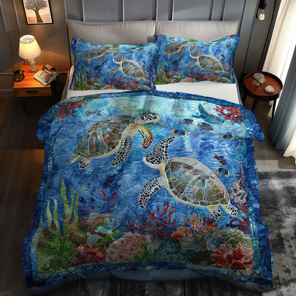 Coral Turtle Glide WN0609001CL Duvet Cover Set