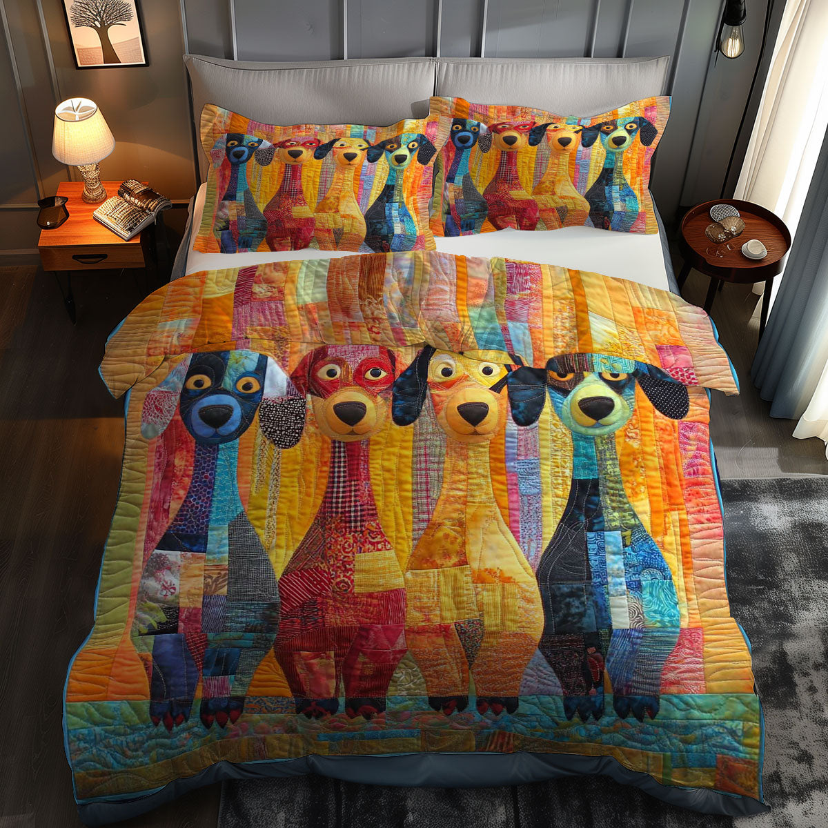 Dapper Dachshunds WN1609026CL Duvet Cover Set