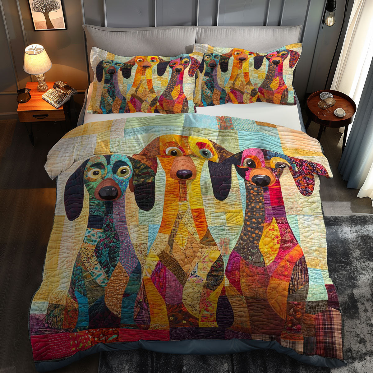 Darling Dachshunds WN1609027CL Duvet Cover Set