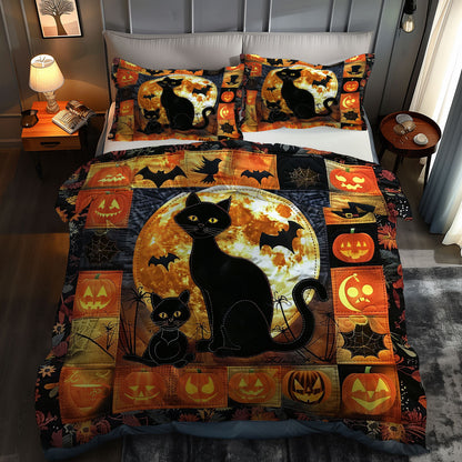 Halloween Cat And Pumpkin WN1609010CL Duvet Cover Set