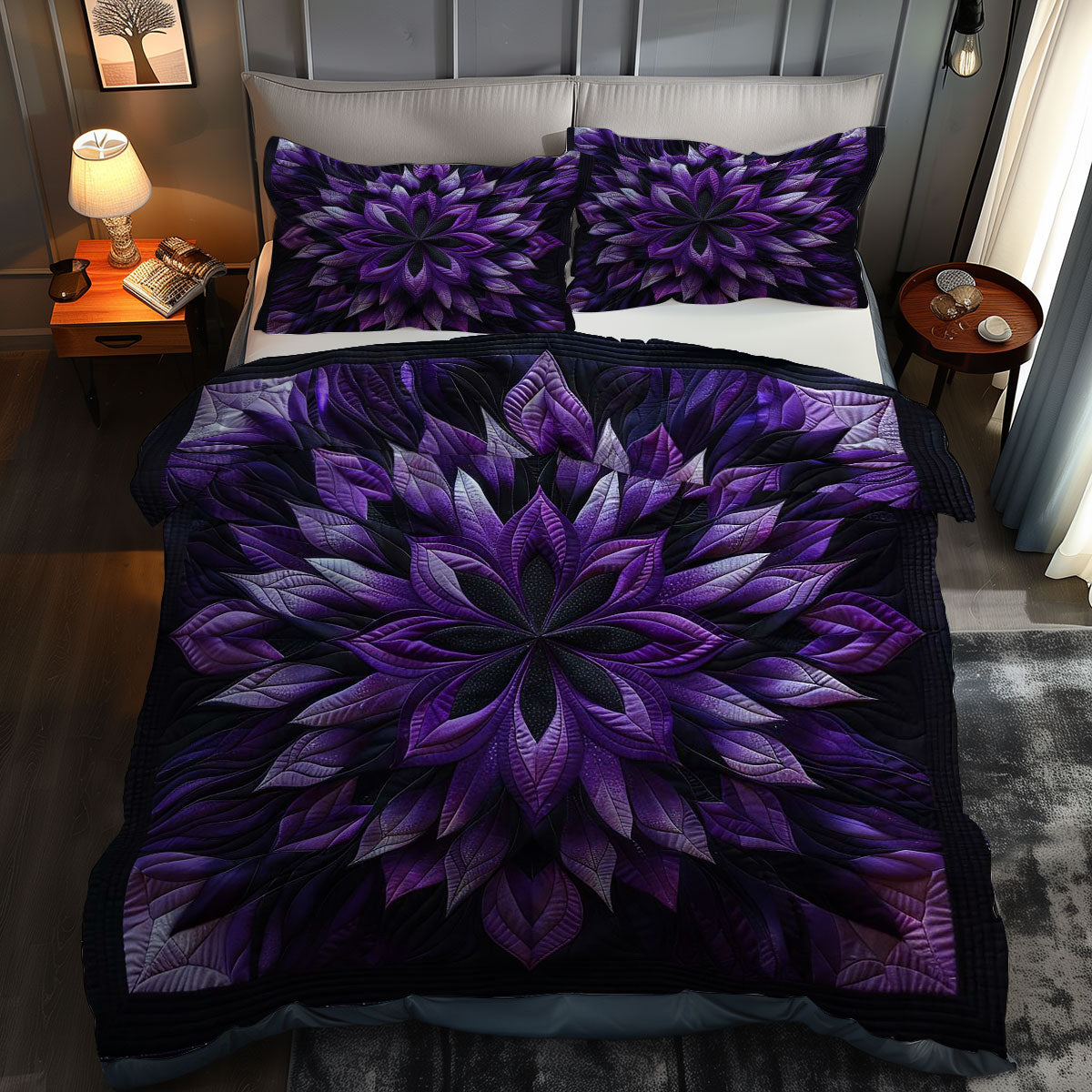 Mystic Purple Bloom WN1609013CL Duvet Cover Set