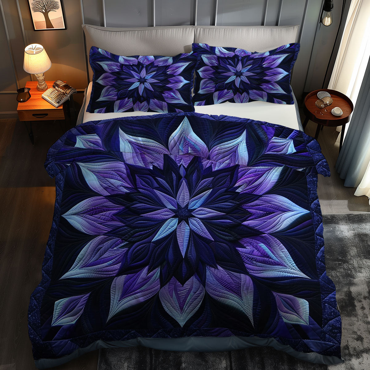 Purple Enigma Bloom WN1609017CL Duvet Cover Set
