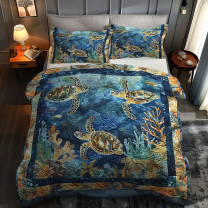 Turtle Deep Dive WN0609016CL Duvet Cover Set