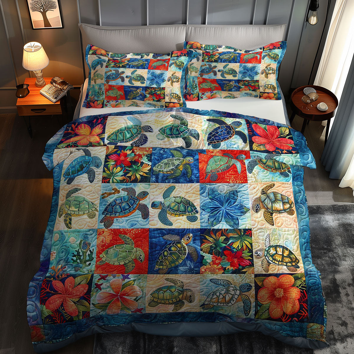 Turtle Drift WN0609018CL Duvet Cover Set