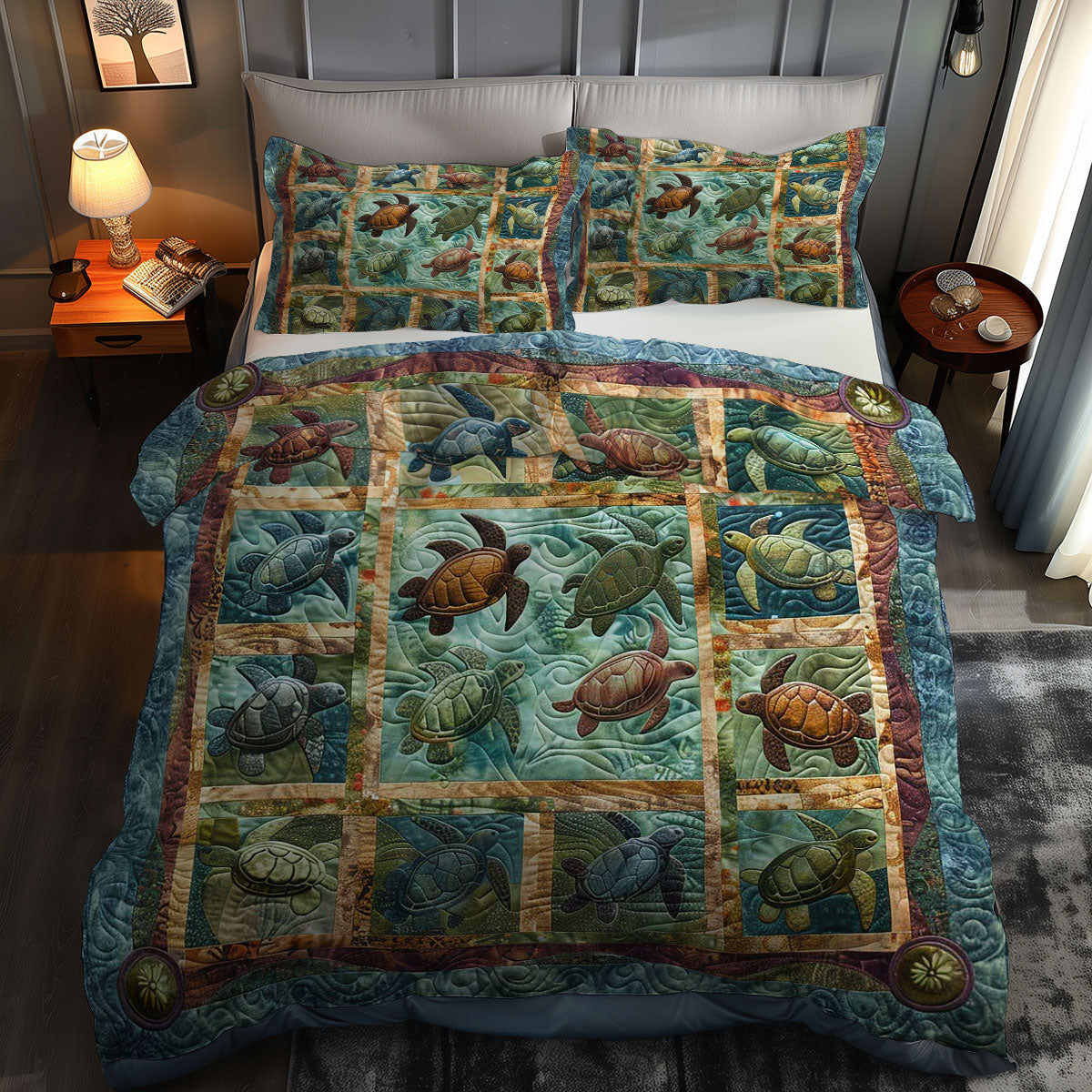 Turtle Drift WN0609019CL Duvet Cover Set