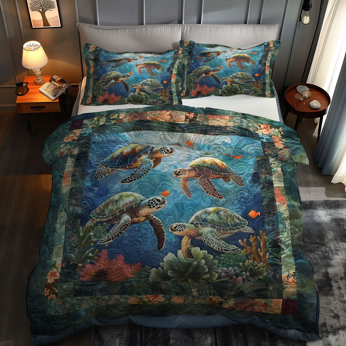 Turtle Reef Dreamscape WN0609032CL Duvet Cover Set