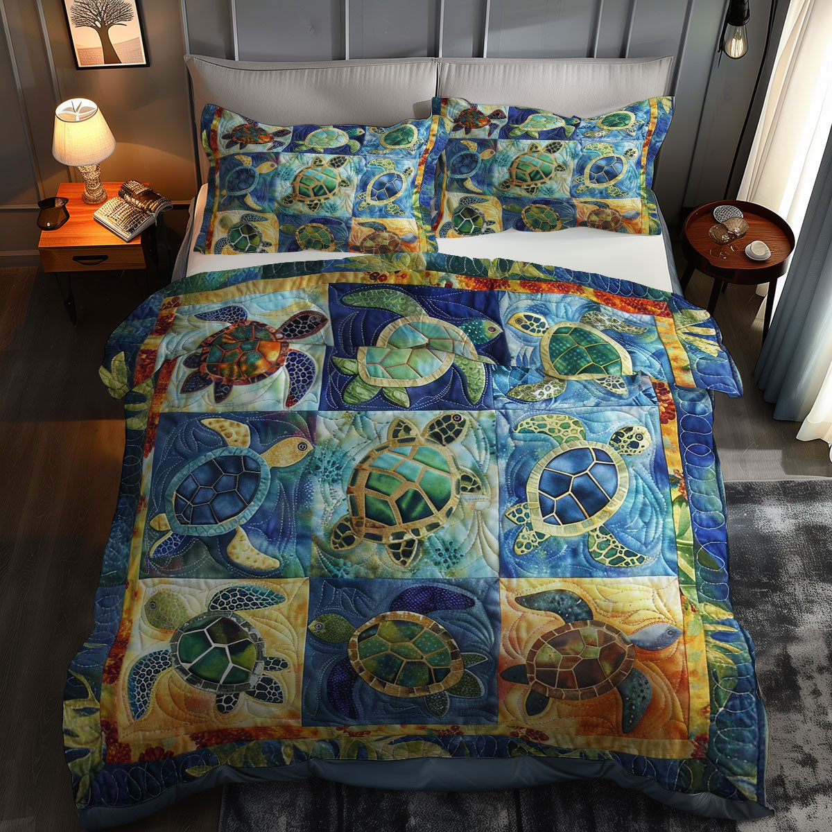 Turtle Snuggle WN0609037CL Duvet Cover Set