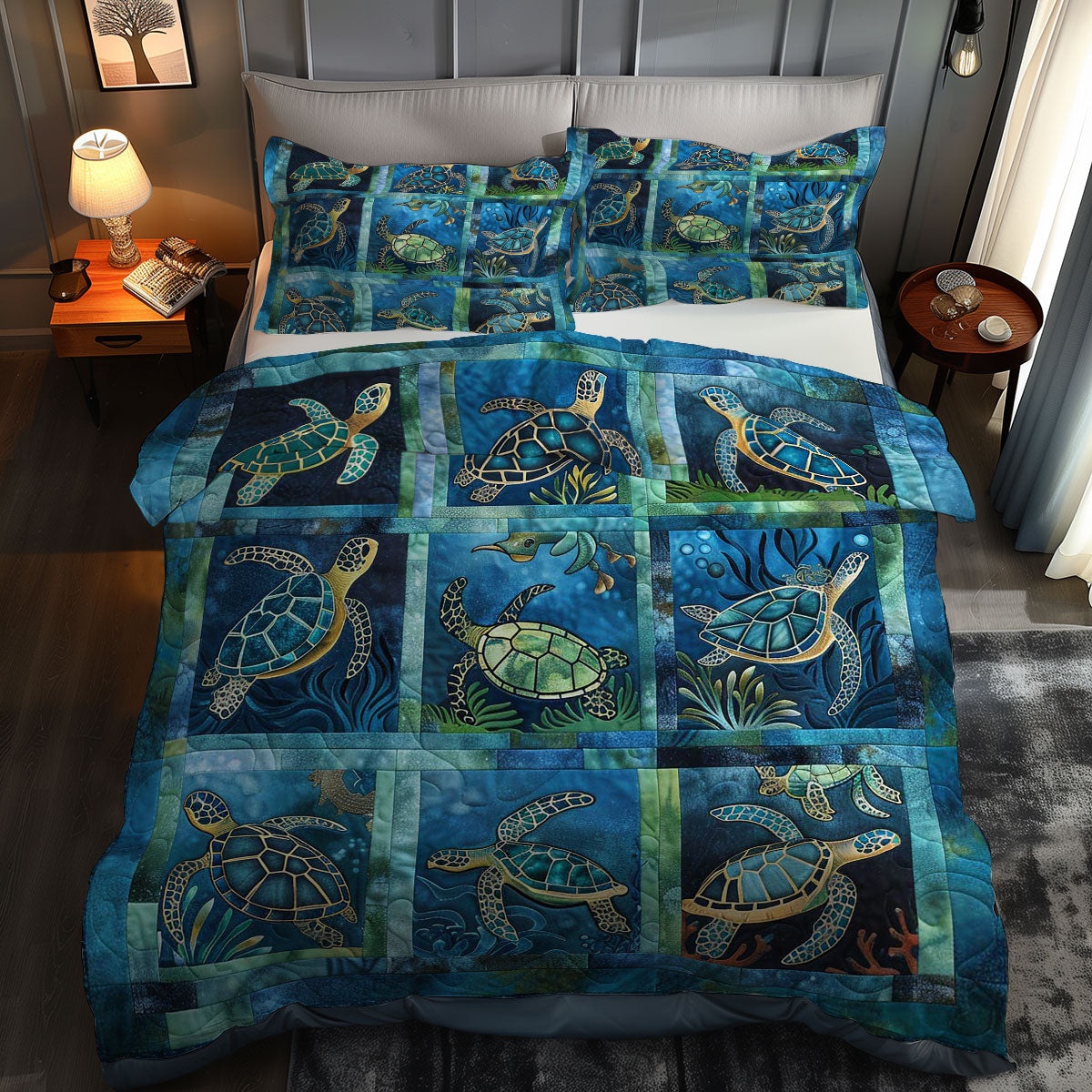 Turtle's Coral Cavern WN0609052CL Duvet Cover Set