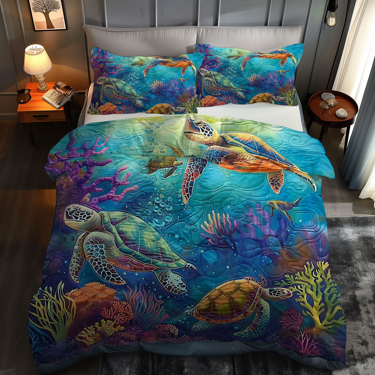 Turtle's Coral Cove WN0609053CL Duvet Cover Set