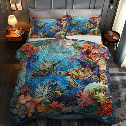 Turtle's Coral Haven WN0609054CL Duvet Cover Set