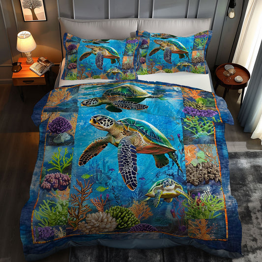 Turtle's Coral Wonderland WN0609059CL Duvet Cover Set