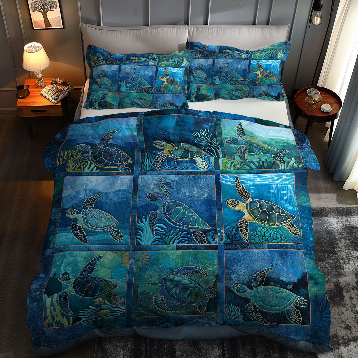 Turtle's Marine Paradise WN0609065CL Duvet Cover Set