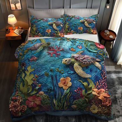 Turtle’s Ocean Embrace WN0609050CL Duvet Cover Set