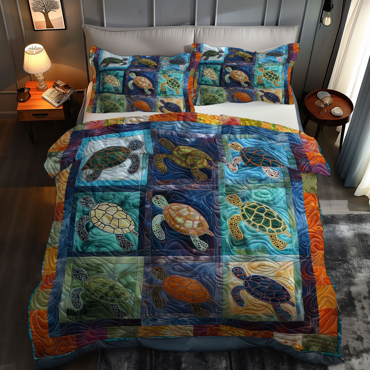 Turtle's Seaside Haven WN0609079CL Duvet Cover Set