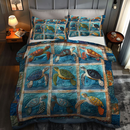 Turtle's Underwater Sanctuary WN0609087CL Duvet Cover Set