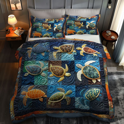 Turtles' Peaceful Sea WN0609072CL Duvet Cover Set