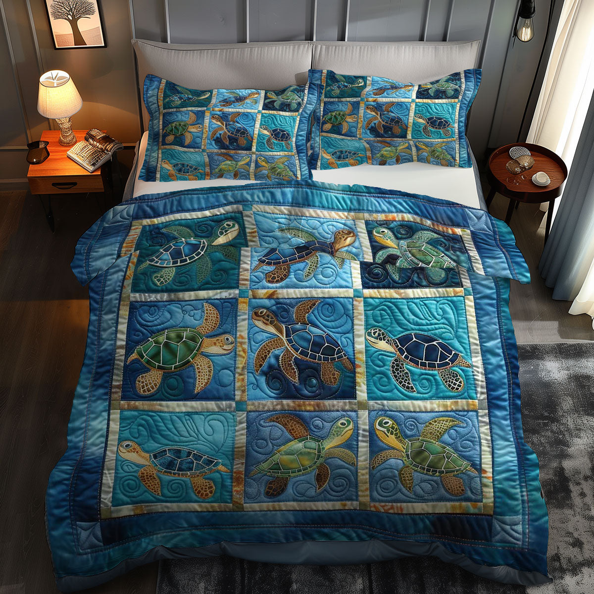 Turtles' Slow Journey WN0609081CL Duvet Cover Set