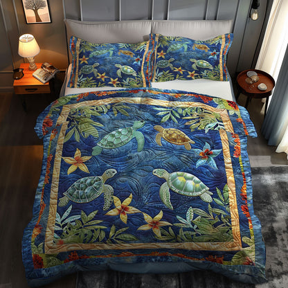 Undersea Turtle Haven WN0609088CL Duvet Cover Set