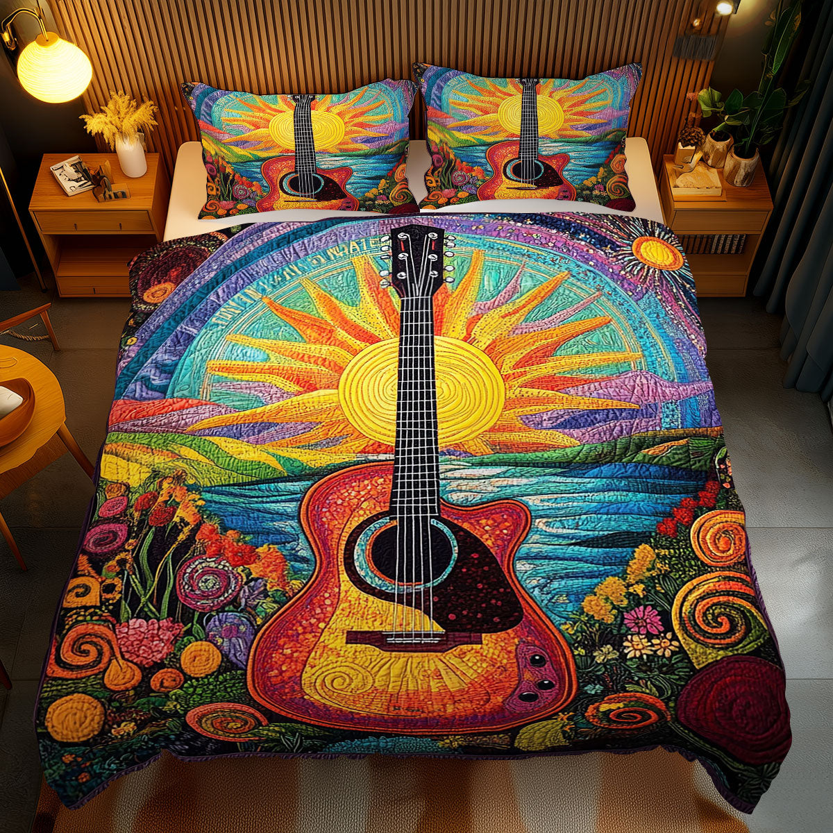 Hippie Guitar WJ1110028CL Duvet Cover Set