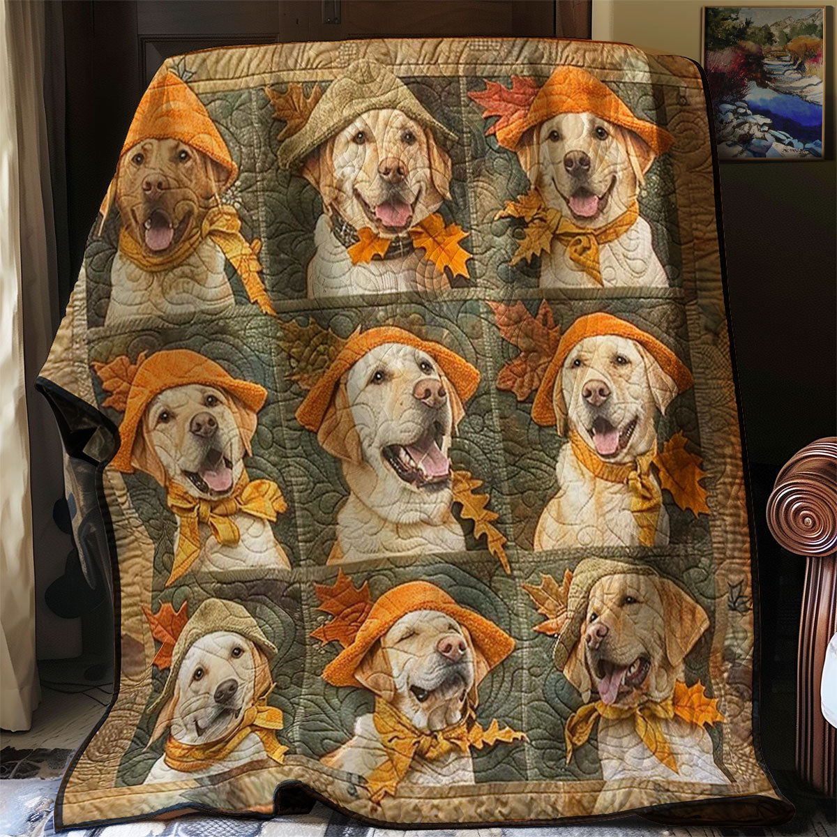 Autumn Dog WJ1508001CL Quilt
