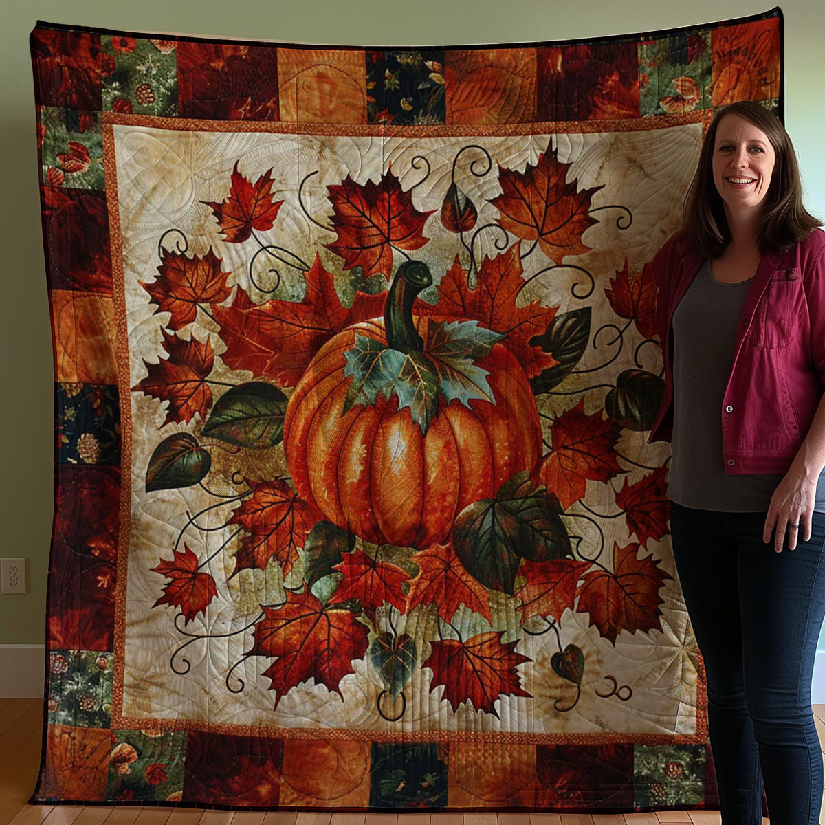 Autumn Pumpkin WJ2707010CL Quilt