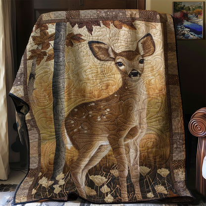 Baby Deer In The Wood WJ0909002CL Quilt