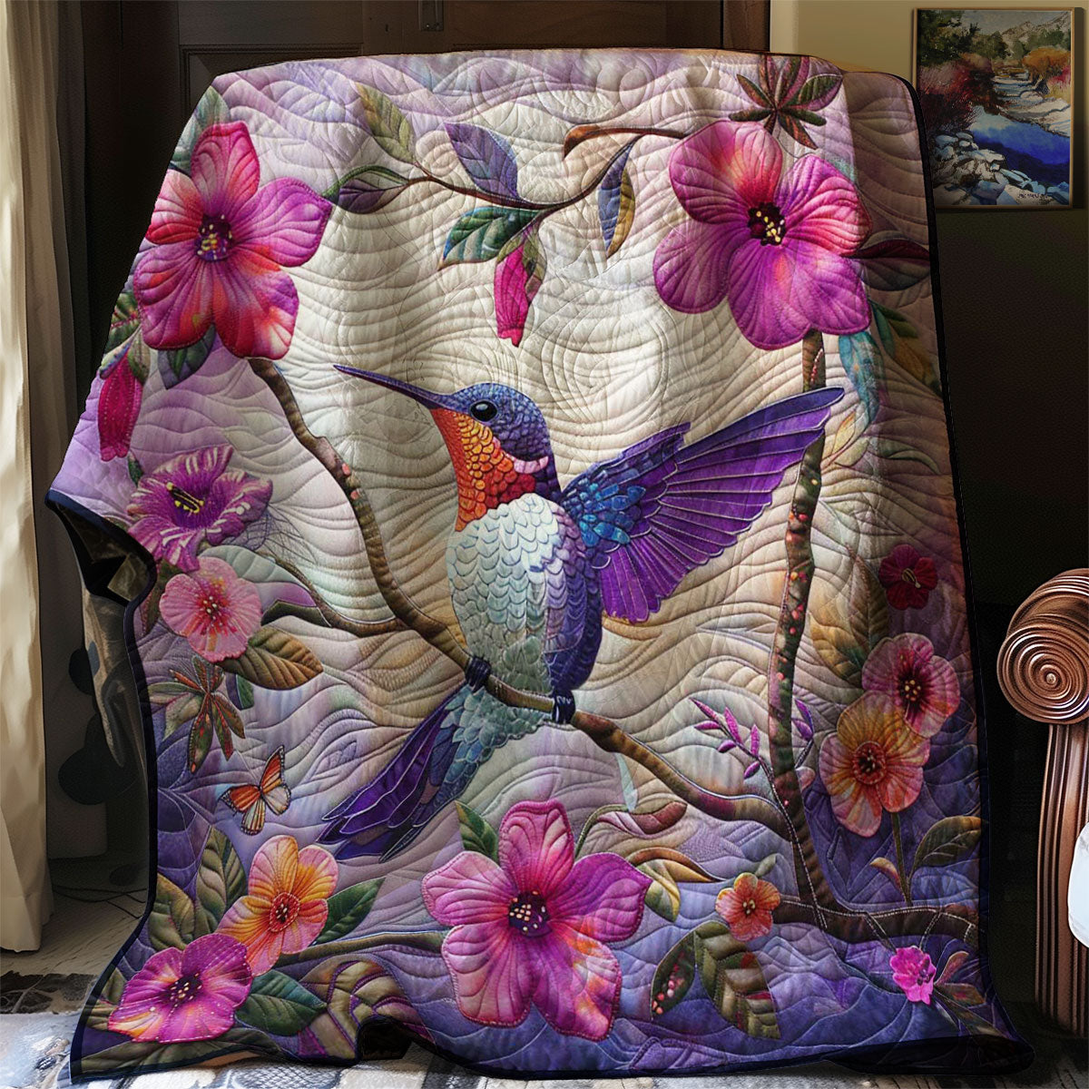 Beautiful Hummingbird WJ3008003CL Quilt