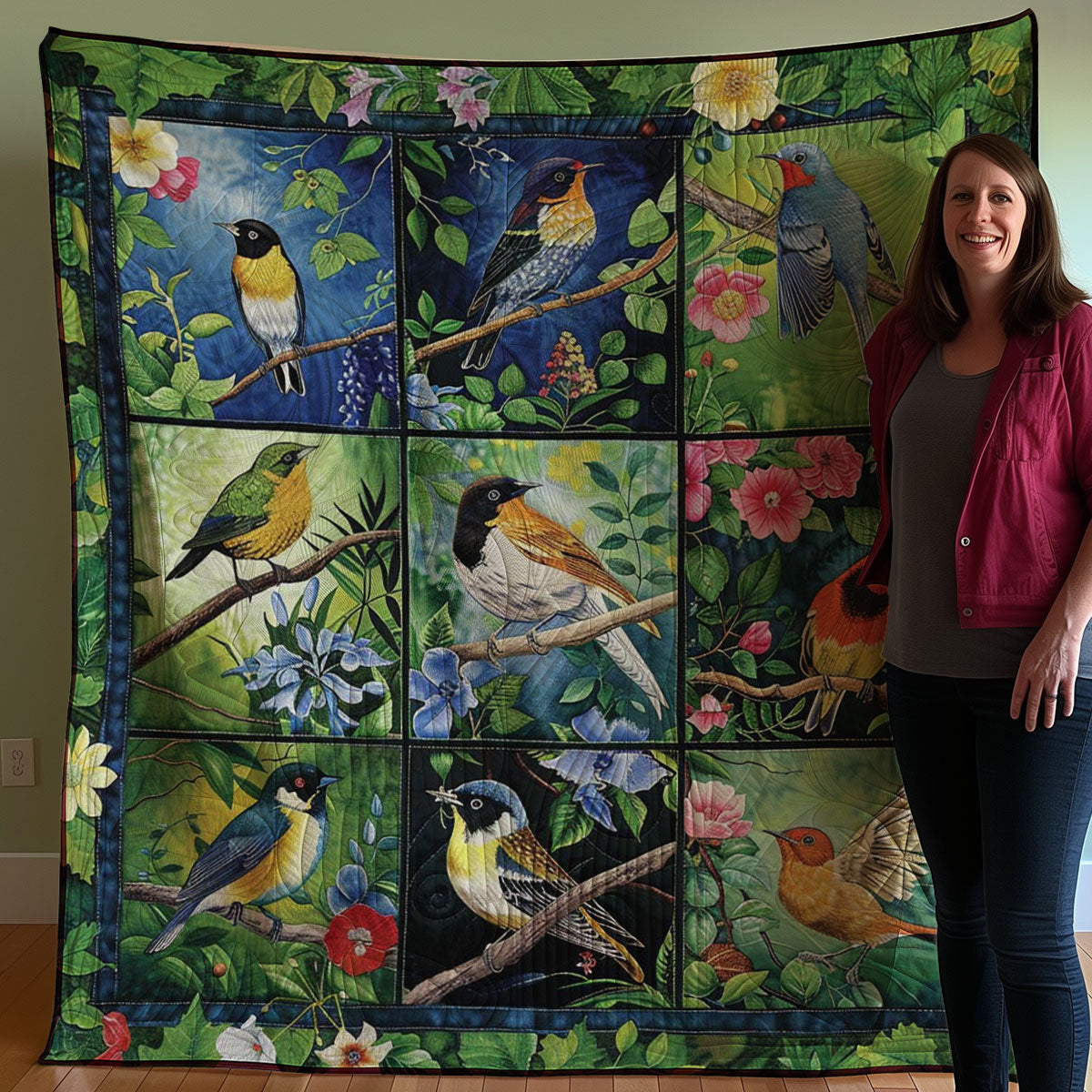 Bird Lovers WJ2407003CL Quilt