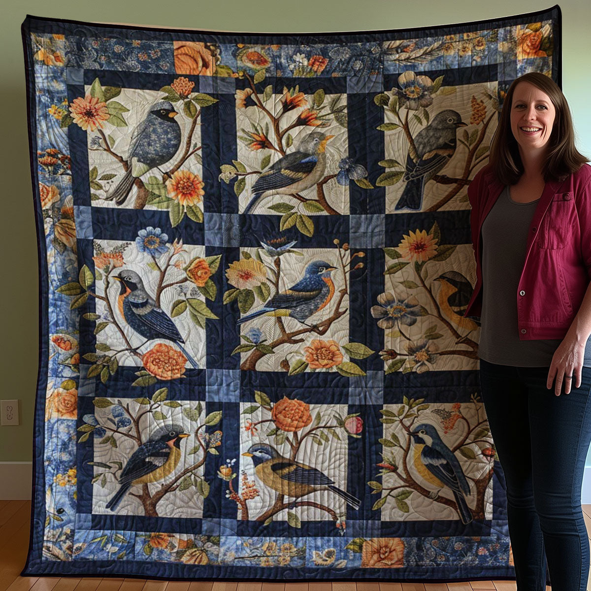 Bird Lovers WJ2507006CL Quilt