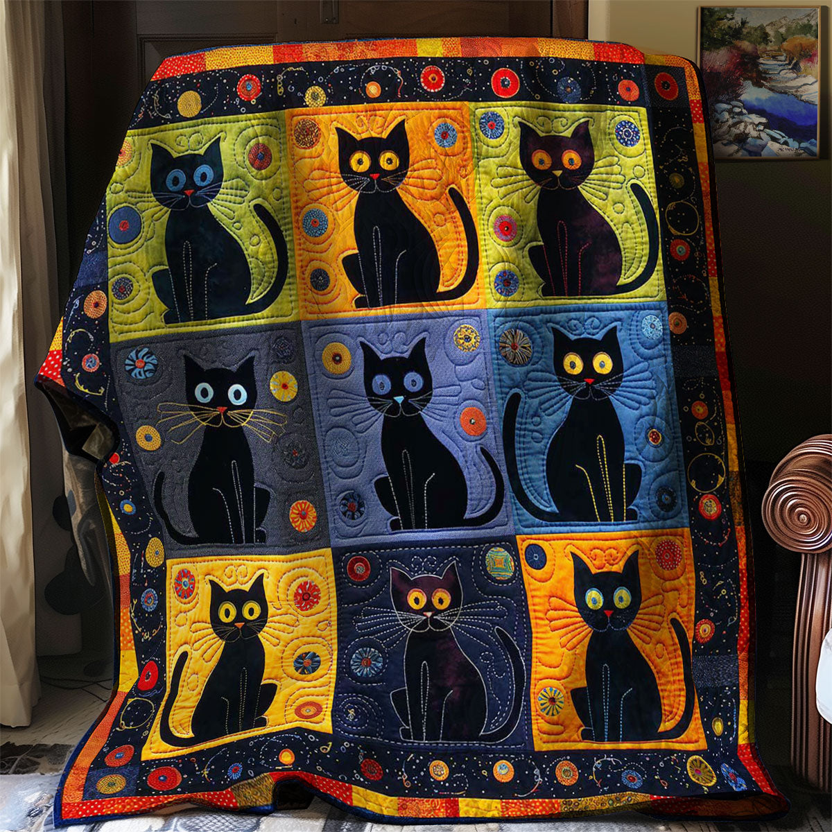 Black Cats WJ2008002CL Quilt