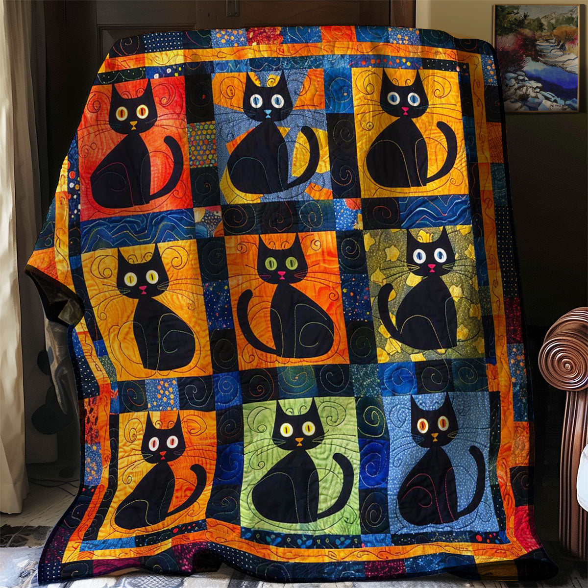 Black Cats WJ2008003CL Quilt