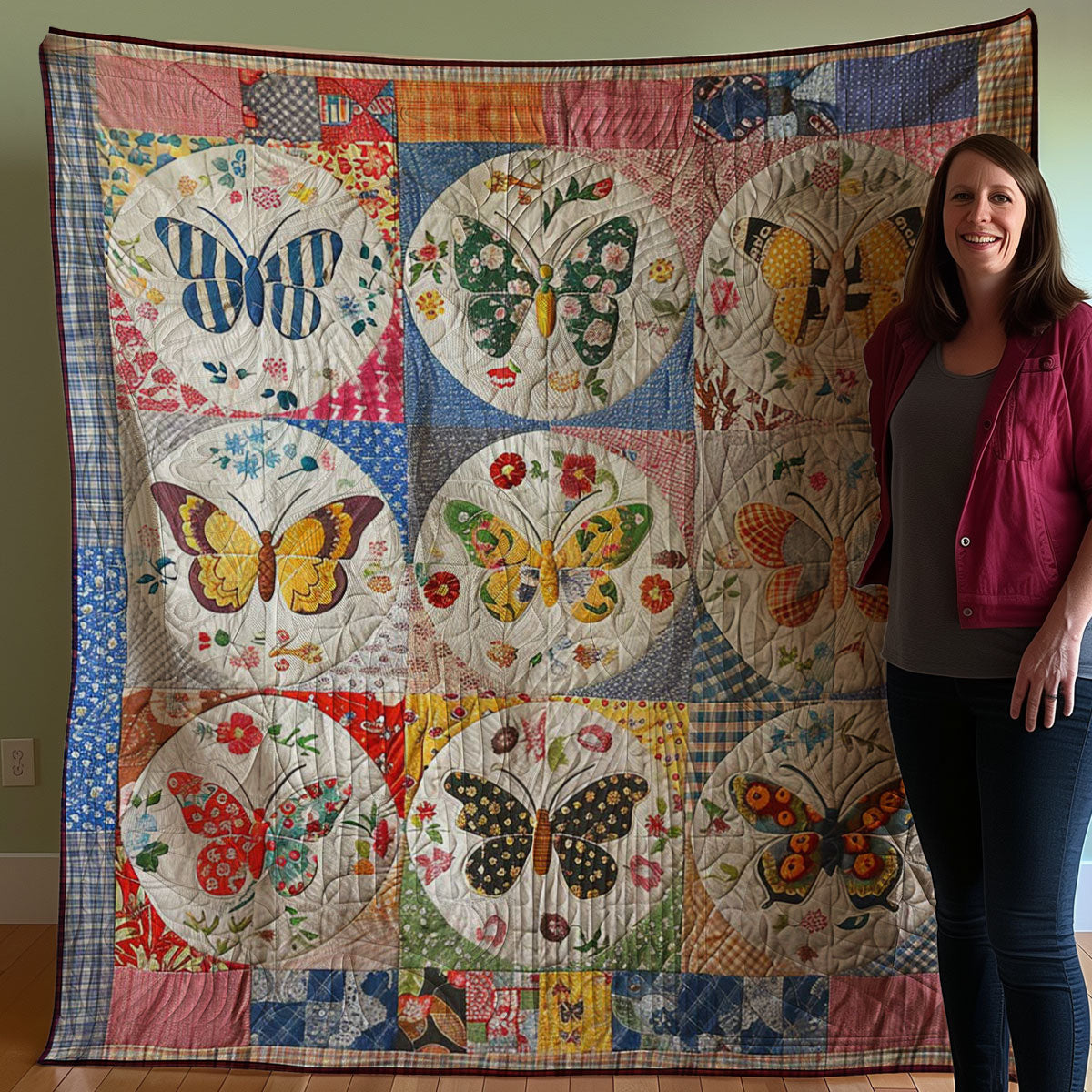 Butterflies WJ2407006CL Quilt